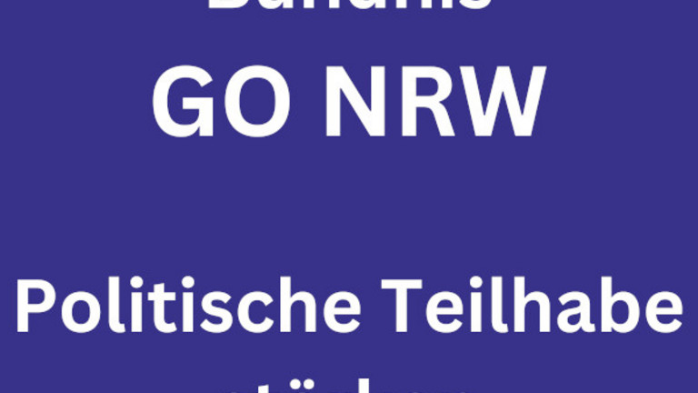 Bündnis GO NRW - politische Teilhabe stärken