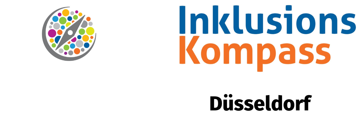 InklusionsKompass Düsseldorf; ein bunter Kompass