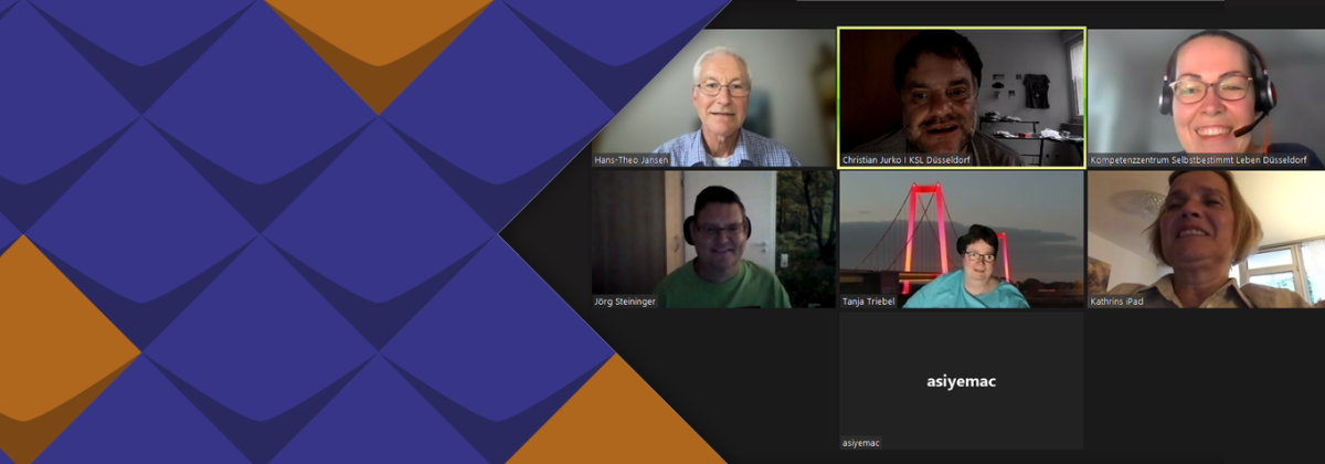 Teilnehmer*innen des Stammtisches für Assistenznehmer*innen per Zoom