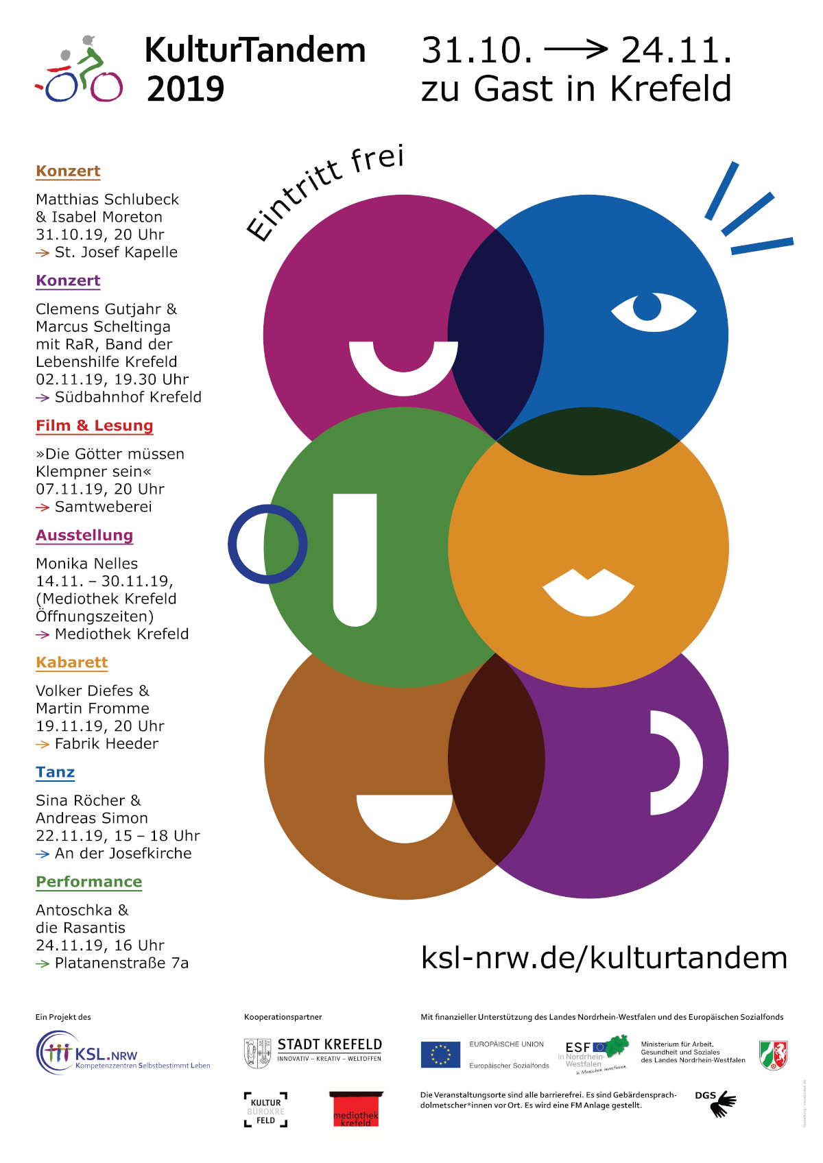 Plakat KulturTandem 2019