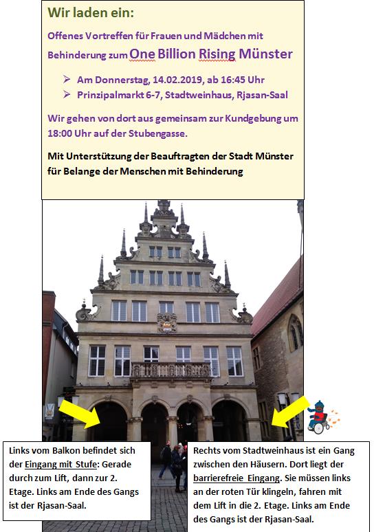 Abgebildet ist das Stadtweinhaus in Münster in der Frontalansicht.